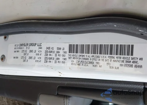 2014 Jeep Cherokee Limited z USA, uszkodzony, nr VIN 1C4PJMDS1EW130064